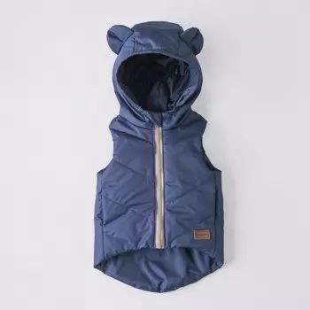 Безрукавка детская утеплённая KinDerLitto «Орсетто», рост 98-104 см, цвет тёмно-синий