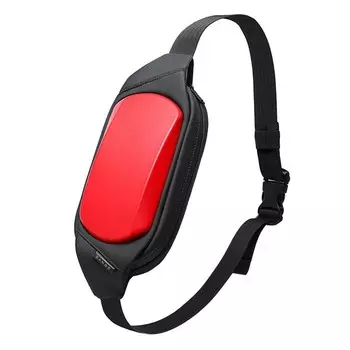 BG7266 Рюкзак-слинг Bange, отдел на молнии, цвет красный/черный, 13х5х26см