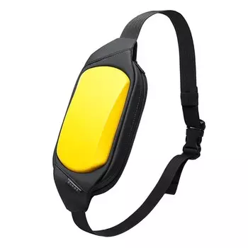 BG7266 Рюкзак-слинг Bange, отдел на молнии, цвет желтый/черный, 13х5х26см