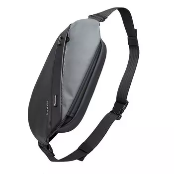 BG7295 Рюкзак-слинг Bange, отдел на молнии, цвет серый, 14х7х28см