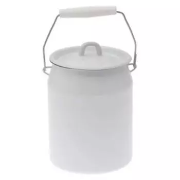 Бидон эмалированный с петлёй, 3 л, цвет белый