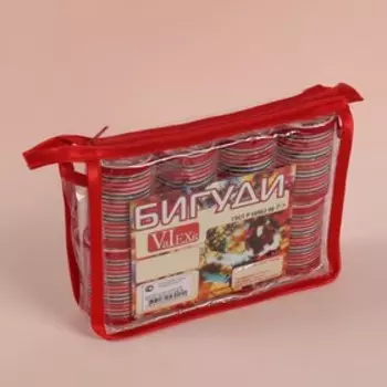 Бигуди «Липучка», d=4.4 см, в косметичке, 8 шт., МИКС