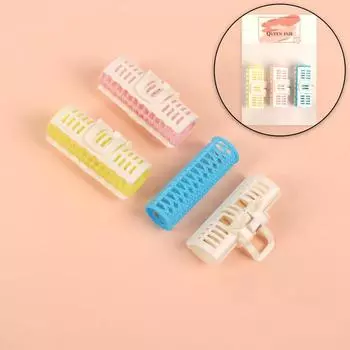 Бигуди с крабом, d = 2,5 см, 7 см, 3 шт, цвет МИКС