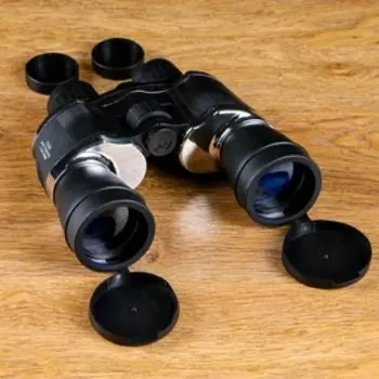 Бинокль 750 «Лесной массив», черный, серебристые вставки пластик