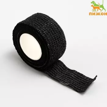 Бинт самофиксирующийся, 2,5 см, макс. растяжимость 4,5 м, чёрный