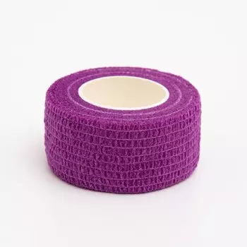 Бинт самофиксирующийся, 2,5 см, макс. растяжимость 4,5 м, фиолетовый