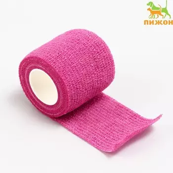 Бинт самофиксирующийся, 5 см, макс. растяжимость 4,5 м, розовый