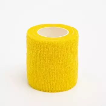 Бинт самофиксирующийся, 5 см, макс. растяжимость 4,5 м, жёлтый