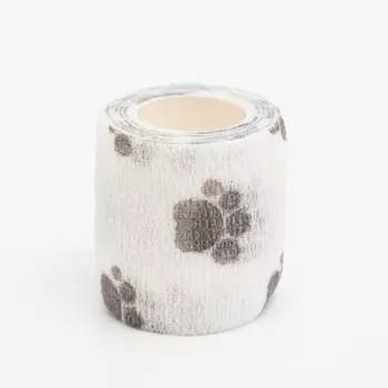 Бинт самофиксирующийся "Лапки", 5 см, макс. растяжимость 4,5 м, белый