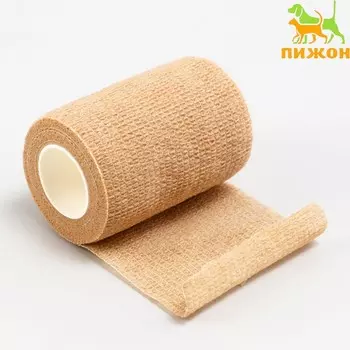 Бинт самофиксирующийся с горькой пропиткой, 7,5 см, макс. растяжимость 4,5 м, бежевый