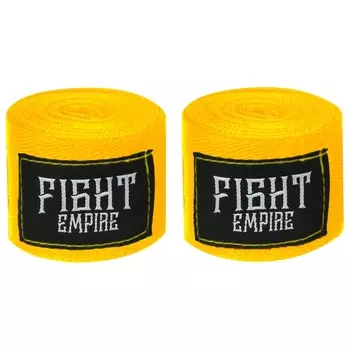 Бинты боксерские FIGHT EMPIRE, 3 метра, пара, жёлтые