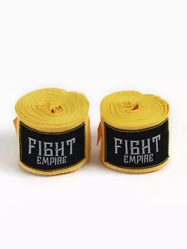 Бинты боксерские FIGHT EMPIRE, 4 метра, пара, жёлтые