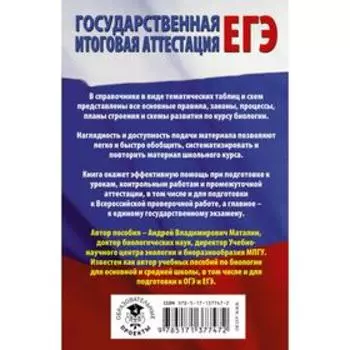 Биология в таблицах и схемах для подготовки к ЕГЭ. Маталин А.В.