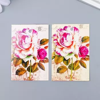 Бирка "Цветок" 4х6 см МИКС