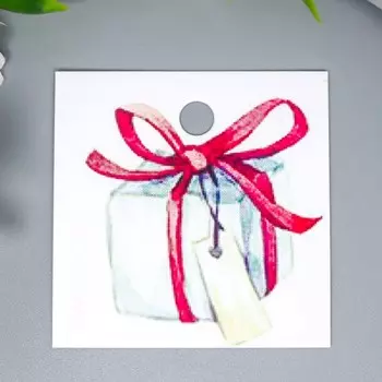 Бирка "Подарок" 4х4 см