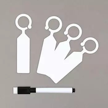 Бирки садовые, для маркировки растений, 10.5 см, набор 20 шт., маркер, пластик, белые, Greengo