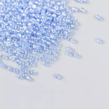 Бисер "Астра" 11/0, 20 гр (106 св. синий/прозрачный, глянцевый)