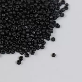 Бисер "Астра" 11/0, 20 гр (M49черный/непрозр.матовый)