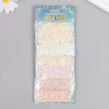 Бисер круглый 12/0 "Облако" жемчужные 6 цветов х 20 гр 20х8 см