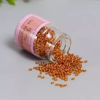 Бисер круглый 12/0 в бутылочке «Бронзово-коричневый», прозрачно-цветной, 20 г