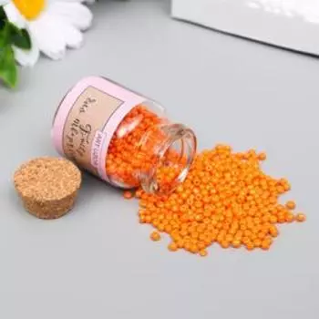 Бисер круглый 12/0 в бутылочке «Оранжевый апельсин», 20 г