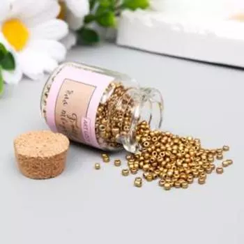 Бисер круглый 12/0 в бутылочке «Золото», 20 г