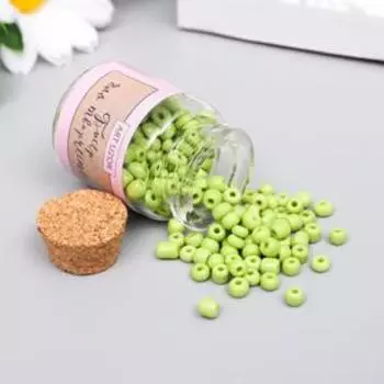 Бисер круглый 6/0 в бутылочке «Фисташковый», 20 г