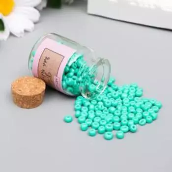 Бисер круглый 6/0 в бутылочке «Изумрудный», 20 г