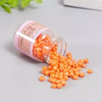 Бисер круглый 6/0 в бутылочке «Оранжевый апельсин», 20 г