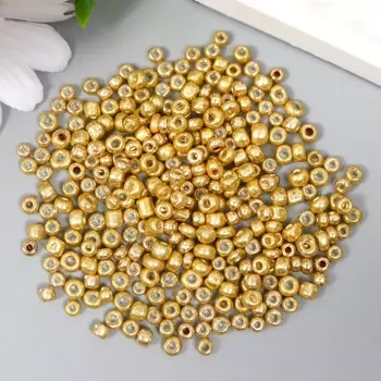 Бисер круглый 6/0 «Золотой», 20 г