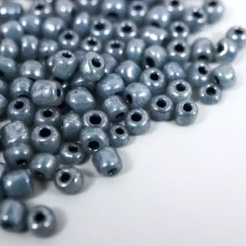 Бисер круглый размер 6/0 «Серый с перламутром», 20 г