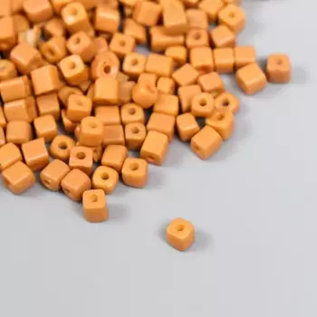 Бисер кубический стекло 44 мм «Телесный», набор 20 г