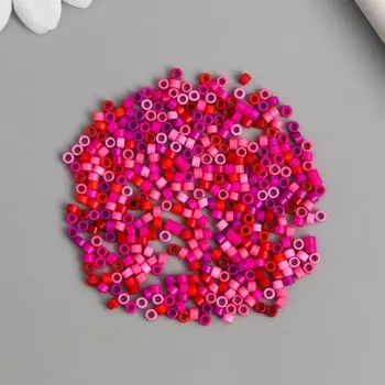 Бисер стекло 11/0 «Цилиндр. Розово-красный», 10 г