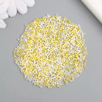 Бисер стекло 11/0 «Меланж жёлтый. Глянец», 10 г