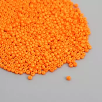 Бисер стекло 12/0 "Апельсиновый" ровный №666 450 гр