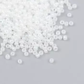 Бисер стекло 12/0 "Белый" перламутр 450 гр