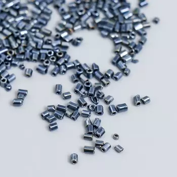 Бисер стекло 12/0 «Цилиндр. Хром», 10 г