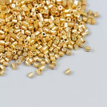 Бисер стекло 12/0 "Цилиндр. Золотой" 10 гр