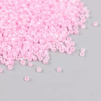 Бисер стекло 12/0 "Холодный розовый" перламутр 450 гр