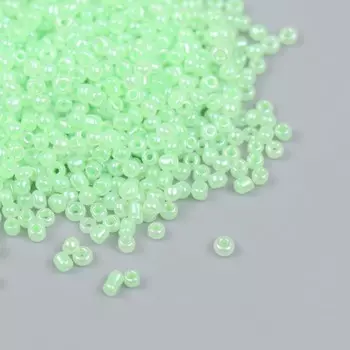 Бисер стекло 12/0 "Мята" перламутр 450 гр