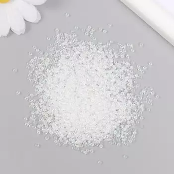 Бисер стекло 12/0 "Прозрачный" перламутр 450 гр