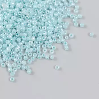 Бисер стекло 12/0 "Васильковый" полупрозрачный перламутр 450 гр