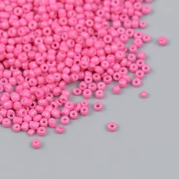 Бисер стекло 12/0 "Ярко-розовый" яркий 450 гр