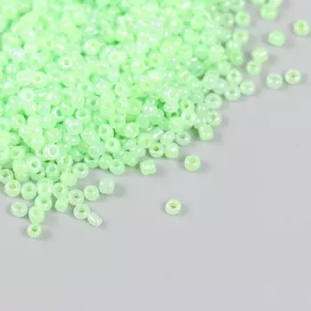 Бисер стекло 12/0 "Зелёный чай" полупрозрачный перламутр 450 гр