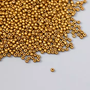 Бисер стекло 12/0 «Золотой», 15 г, МИКС
