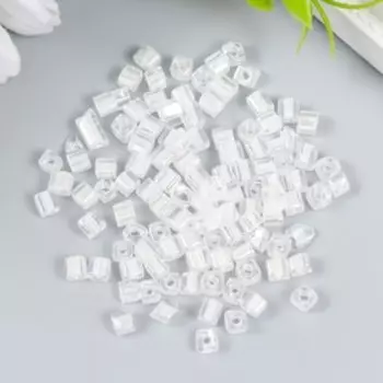 Бисер стекло 6/0 «Кубик. Прозрачный перламутр», 10 г