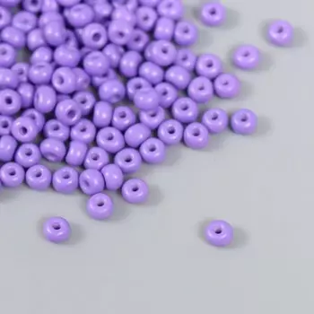 Бисер стекло 6/0 "Лиловый" 15 гр