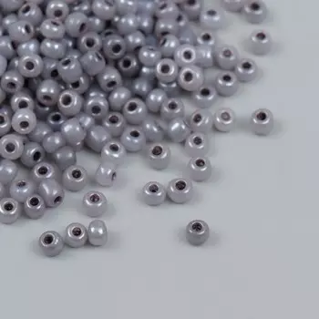 Бисер стекло 6/0 "Лиловый" перламутр 450 гр