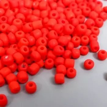 Бисер стекло 6/0 "Матовый. Красный каштан" 30 гр