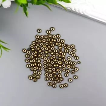 Бисер стекло 6/0 «Металлик. Бронза», 10 г